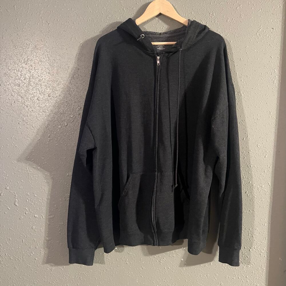Athletic Women's Full Zip Gray Hoodie Jacket Sz 2XL 50/52 Athleisure Workout